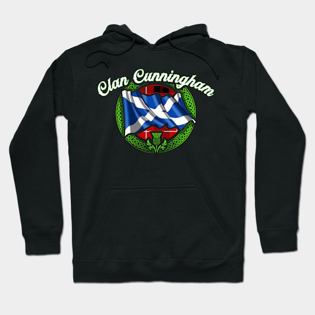 Scottish Flag Clan Cunningham Hoodie by Celtic Folk